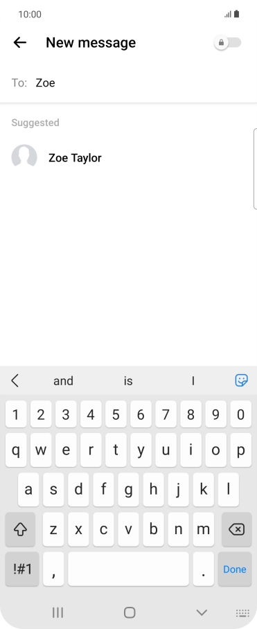 Press the required contact.