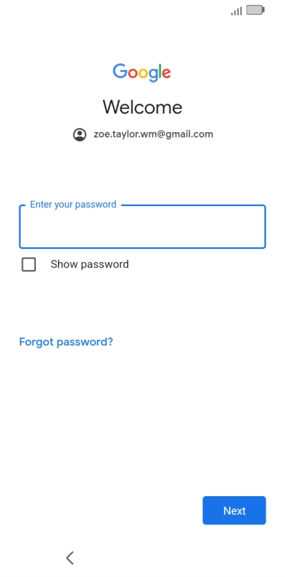 Press the field below 