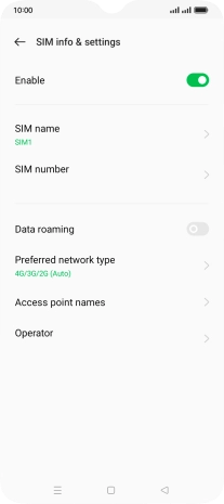 Press Access point names.