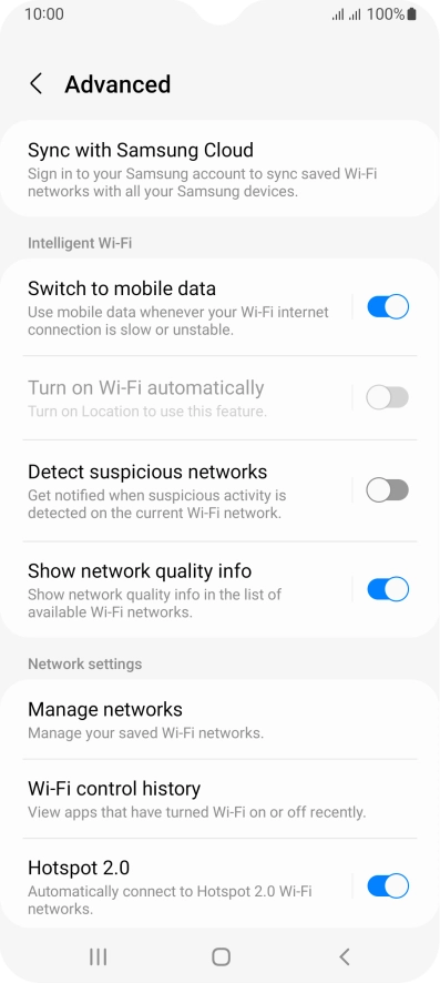 Press the indicator next to 