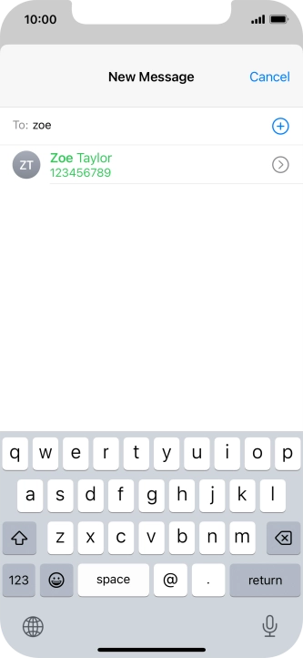 Press the required contact. Press the required contact.