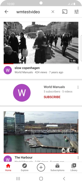 Press the required video clip.