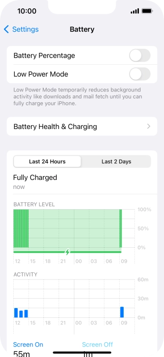 Press Battery Health & Charging.