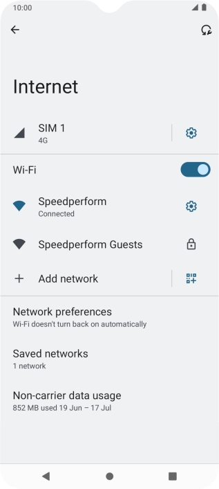 Press the Home key to return to the home screen.