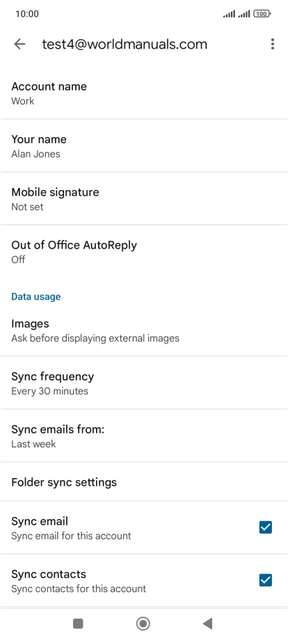 Press Account name and key in the required name.