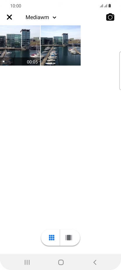 Press the required picture or video clip.