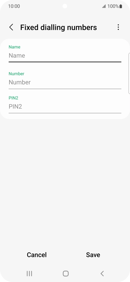 Press Name and key in the required name. Press Name and key in the required name.