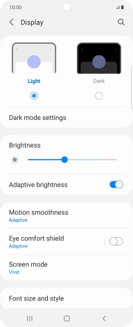 Press the indicator next to 