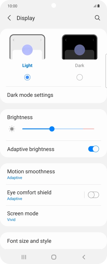 Press the indicator next to 
