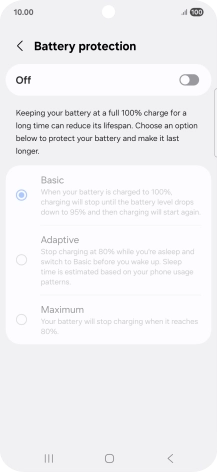 Press the indicator to turn the function on or off.
