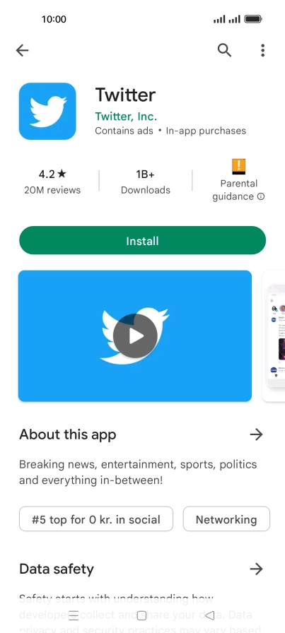 Press Install and follow the instructions on the screen to install the app.