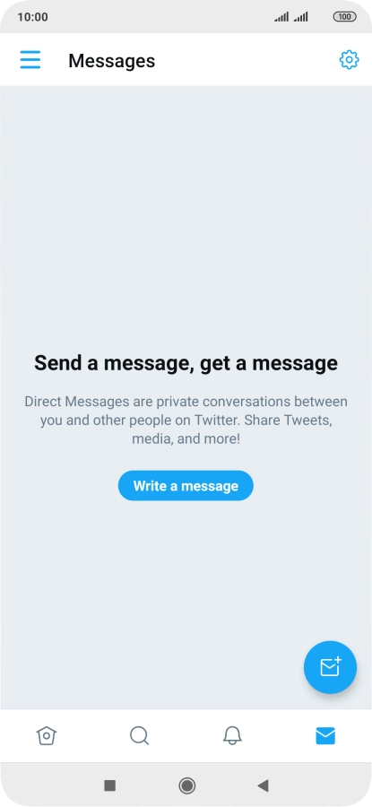 Press the new message icon.