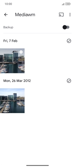 Press and hold any picture or video.