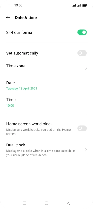 Press the indicator next to 
