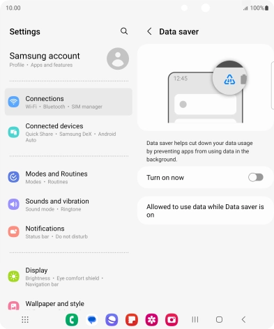 Press the indicator next to 