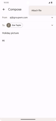Press Attach file and go to the required folder.
