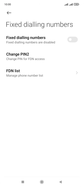 Press FDN list. Press FDN list.