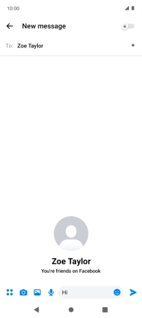 Write the required message and press the send icon.