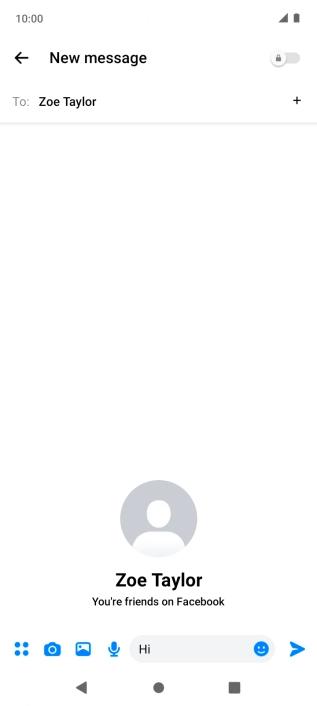 Write the required message and press the send icon.