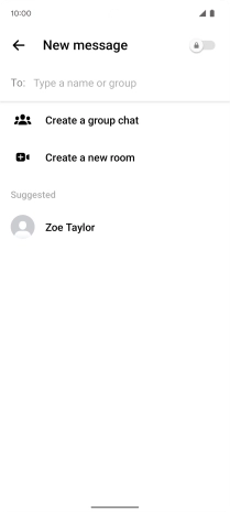 Press the search field.