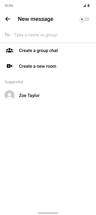 Press the search field.