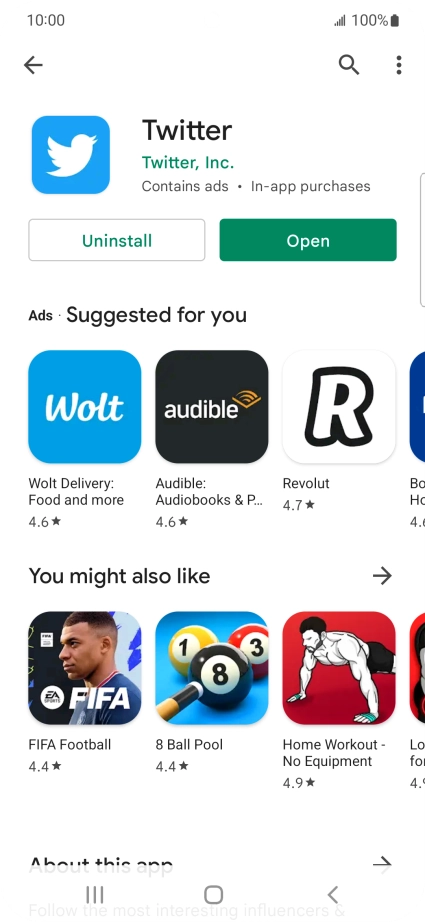 Press the Home key to return to the home screen.