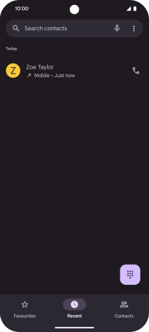 Press and hold the required number.