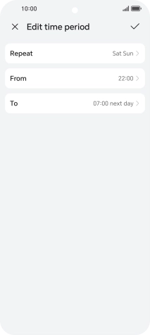 Follow the instructions on the screen to select settings for automatic activation of Do Not Disturb.