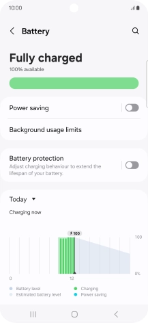 Press Battery protection. Press Battery protection.