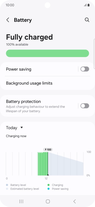 Press Battery protection. Press Battery protection.