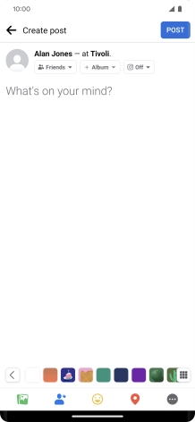 Press the text input field.