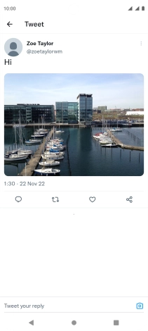Press the text input field. Press the text input field.