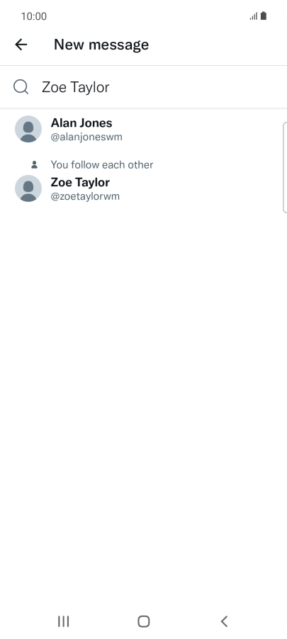 Key in the first letters of the recipient's name and press the required contact.