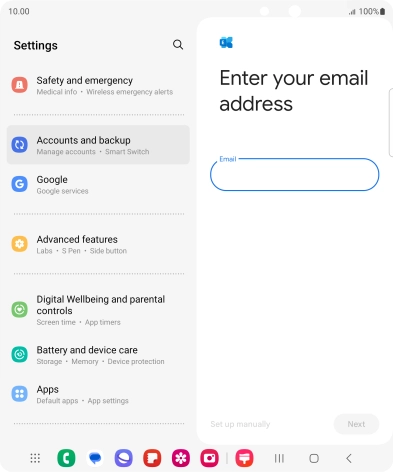 Press the field below 