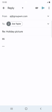 Press the send icon.