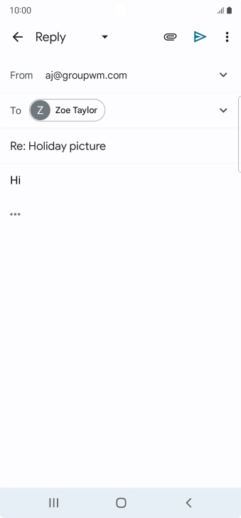 Press the send icon.