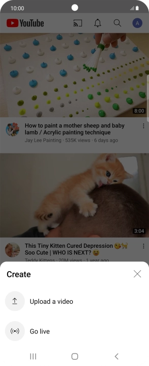 Press Upload a video.