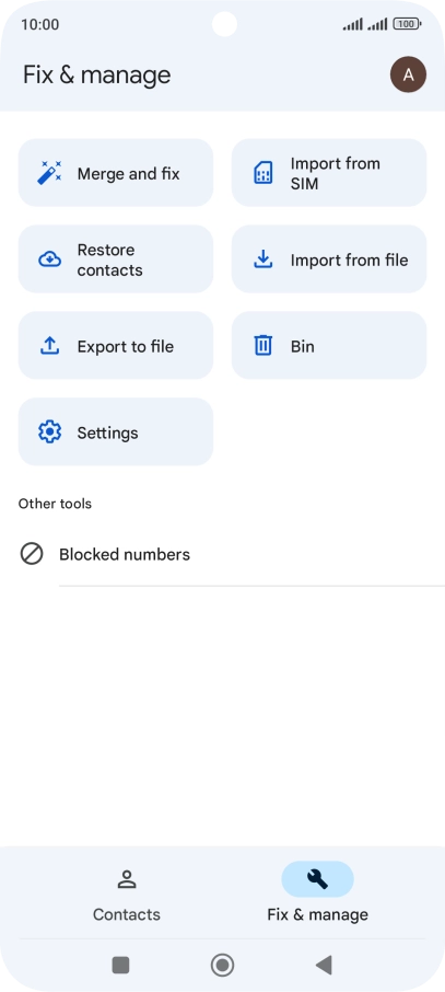 Press Import from SIM.