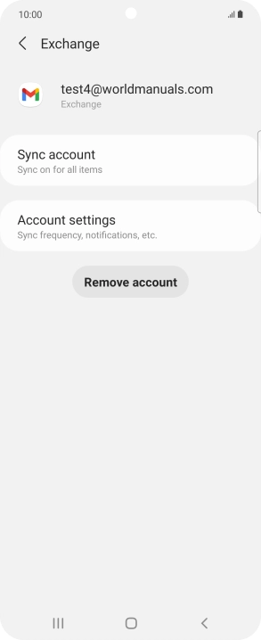 Press Remove account.