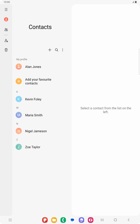 Press the new contact icon. Press the new contact icon.