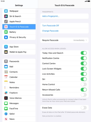 Press the indicator next to 