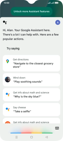 Press the profile icon.