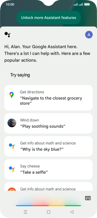 Press the profile icon.