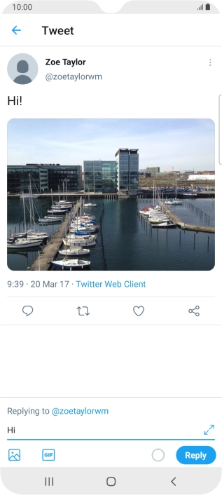 Write your reply and press Reply.