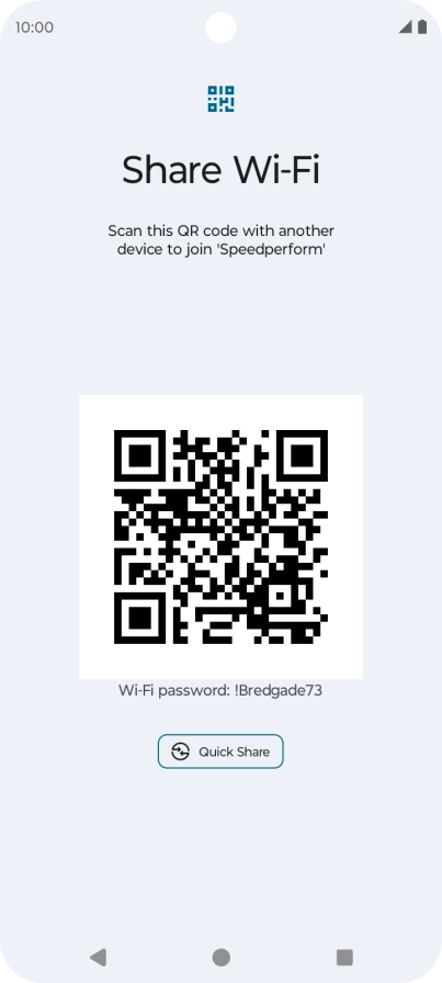 Place the QR code inside the camera frame on the other device to scan the code.