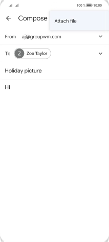 Press Attach file and go to the required folder.