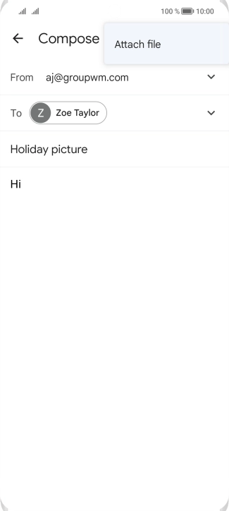 Press Attach file and go to the required folder.