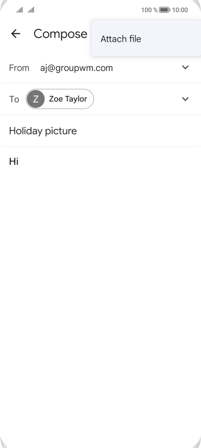 Press Attach file and go to the required folder.