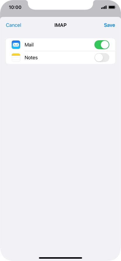 Press Save. Your email account has now been set up. To select more settings for incoming and outgoing server, proceed with the following steps. Press Save. Your email account has now been set up. To select more settings for incoming and outgoing server, proceed with the following steps.