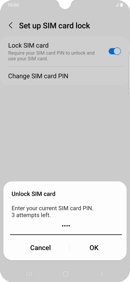 Key in your PIN and press OK.
